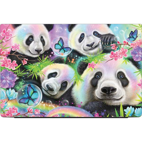 Rainbow Pandas with Butterflies by Sheena Pike Dell Vostro Skin